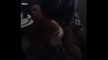 My girlfriend's horny thot friend gets bent over chair and fucked doggystyle in my dorm after they hung out