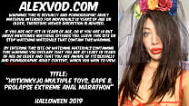 Hotkinkyjo mehrere Spielzeuge, Gape & Prolaps extreme Anal-Marathon an Halloween 2019
