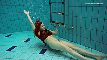 Hot hairy Vesta underwater