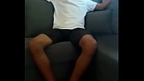 hot with open leg on the couch fuck hard