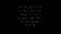 Moglie si masturba la mattina dopo il divertimento di gloryhole.
