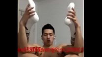 Asian Boy Sperma auf Cam