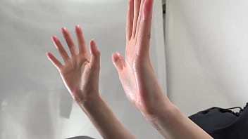 Wet female hands