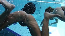 Silvie and Zhanetta underwater naked babes