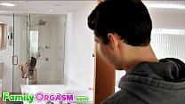 Spying My Step Mom in her Bathroom - Angel Ryde - FamilyOrgasm.com