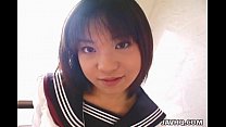 Jolie écolière japonaise cumfaced non censurée