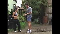 After the kickboxer beauty with raven hair Judy Star and overstuffed musclehead had bumped into each other and she found out loss of her money she accepted outdoor sex as his apology