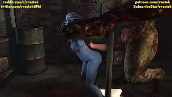 地獄の悪魔がゲームの女の子を残酷にクソ3Dアニメーション