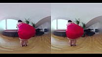Czech VR 345 - горячая шлюшка в обтягивающем красном платье скачет на члене