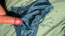 Cum on her satin panties