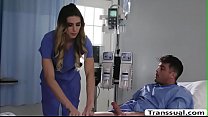 Возбужденный пациент анал со своей медсестрой-шмелем