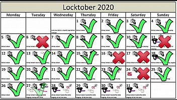 Locktober 2020 - I compiti che ogni vero schiavo di castità dovrebbe svolgere in quel mese dell'anno. Devi seguire tutte le attività in modo coerente. Non devi saltare nessuna attività. Qualsiasi compito ti manchi per qualsiasi m