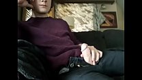 Cute twink playing on the couch