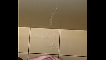 Masturbating and cumming in the mall bathroom