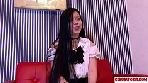 24 년 귀여운 아마추어 아시아 인은 섹스 인터뷰를 즐긴다. 젊은 일본인은 섹스 장난감으로 자위한다. 앨리스 1 오사카