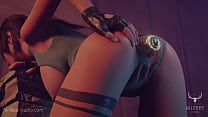 Lara Croft's ass stuffed