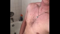 Young soft cock in shower