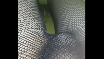 I love touching my penis while wearing my fishnet stockings