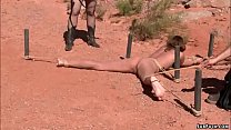 Hitchhiker bound and fucked in desert