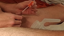 Self Catheter Solo Pissing Bladder Emptying COMPLETE