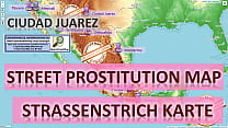 Ciudad Juarez, Messico, Mappa del sesso, Mappa della prostituzione di strada, Saloni di massaggi, Bordelli, Puttane, Escort, Callgirls, Bordell, Freelance, Streetworker, Prostitute
