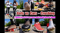 Gigant crushes crush Trample 9 coches de juguete shoeplay foot crash los coches destruidos, pateados, pisoteados, pateados, pisoteados, aplastados