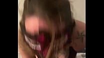 Masked Hot Wife Throats Dick