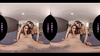 PORNBCN VR Threesome in POV with two hot Latinas Geneva Bellucci and Katrina Moreno 4K virtual reality 180 3D | COMPLETE HERE ->