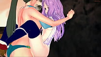 Florina fa sesso lesbo con Lyn, cavalca il suo strapon. Fire Emblem Hentai.