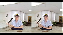 VRConk грудастая полицейская крошка сосет член в видео от первого лица, VR