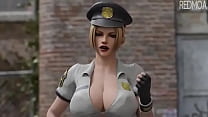 женщина-полицейский хочет мой член 3D анимация