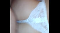 Blowjob and fuck with her white string