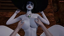Трахаю горячую милфу-вампир леди Димитреску в секс-темнице в видео от первого лица. Resident Evil Village 3D Хентай.