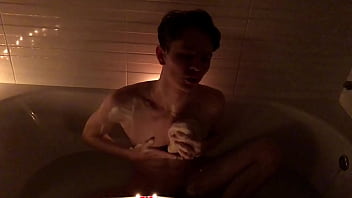 Step Son Takes a Bath & could you help me ? /big Dick / Cute Boy / Skinny