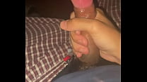 Solo masturbation with a surprise at the end