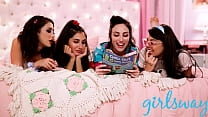 GIRLSWAY Fiesta de pijamas retro con Gina Valentina y Gianna Dior