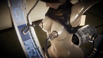 Final Fantasy 7 Remake - Jessie Rasberry en una máquina sexual - Porno 3D