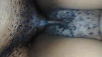 Rubbing the dick inside my pussy