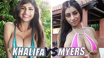 BANGBROS - Battle Of The GOATs: Mia Khalifa vs Violet Myers (Runde Zwei)