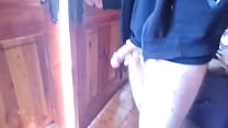 EXHIBITION walking around the house and the yard without pants! I masturbate showing my penis