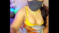 Geeta bhabhi rubbed her pussy and strips her panty