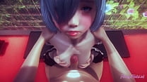 Re Zero Hentai - Rem Boobjob с POV (без цензуры) - японская азиатская манга, аниме, игра, порно