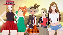 Into the Pokémon Verse Vol 2 - Festa de sexo com 5 Poke Girls (Serena Sonia Hilda Bea e Alexa)