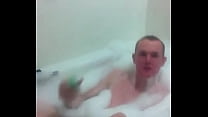 Soldier in the bath, bobbing cock