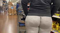 Giant Booty Mom Goes Walmart Shopping With A Deep Fucking Wedgie