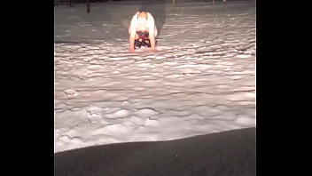 Crawling in snow