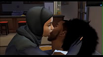 Sims 4 Black man fucks big booty muslim woman