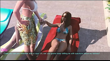 A Wife and 'step' Mother (with voices) - patreon.com/lustandpassion - Scene by the pool with Sophia, Ellie and Julia