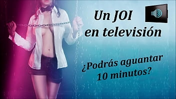 Fantasy JOI on TV. You are the contestant. In Spanish.