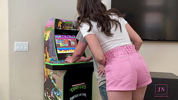 Slut gets face fucked at arcade